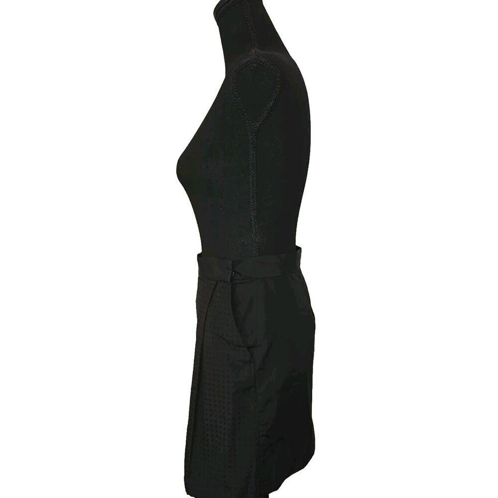NWT! Kate Spade Saturday Black Mini Skirt Sz4 Pockets & Pleats Perforated Cotton - Picture 5 of 10